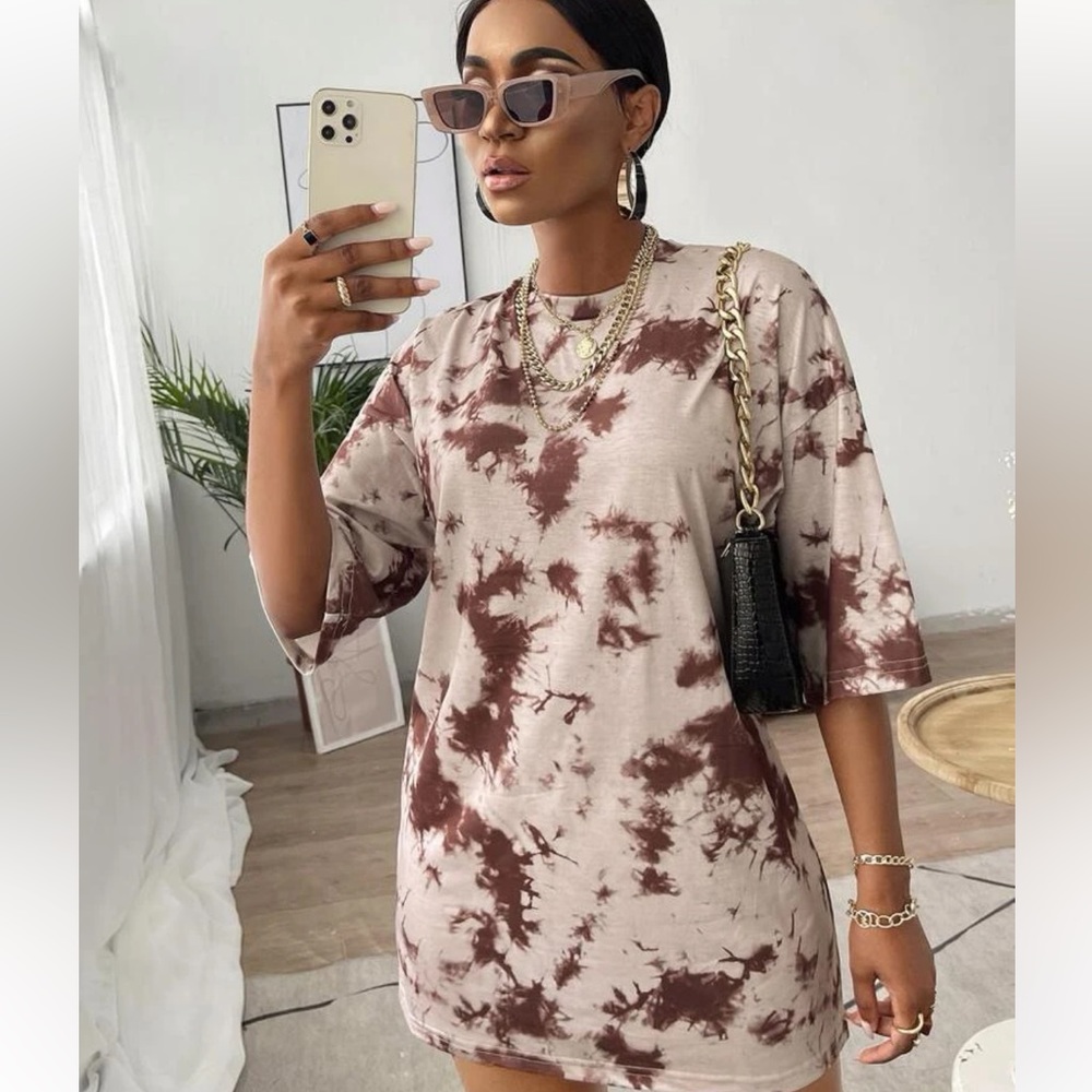 Tie dye tee dress shirt